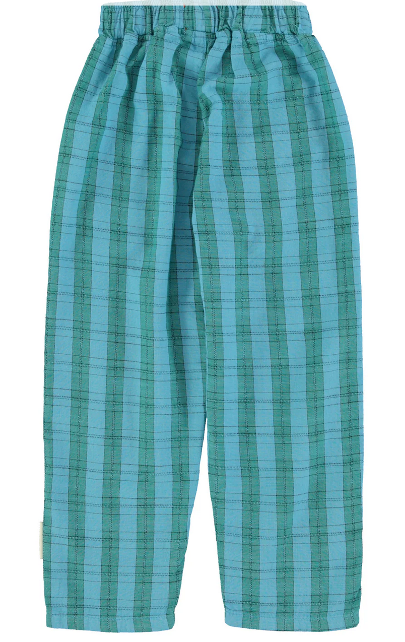piupiuchick - unisex trousers, blue & green checkered - Lubus & moi