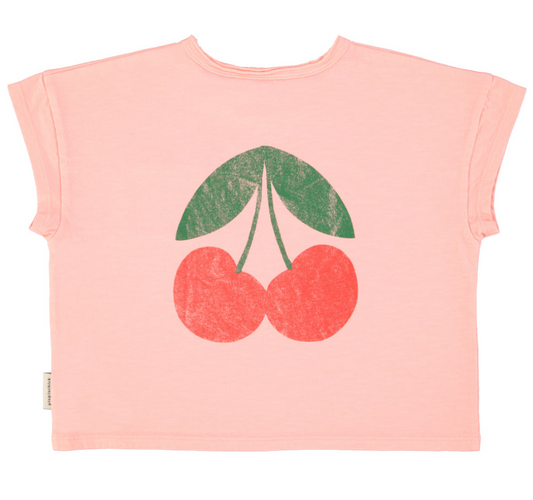 piupiuchick - t shirt light pink with ma chérie print - Lubus & moi