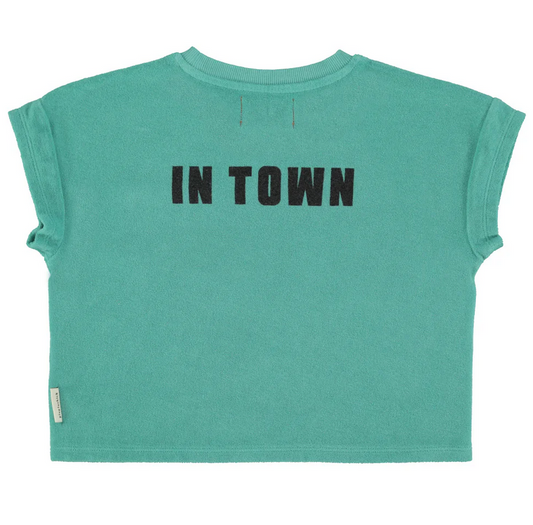 piupiuchick - t shirt turquoise with best friend print - Lubus & moi