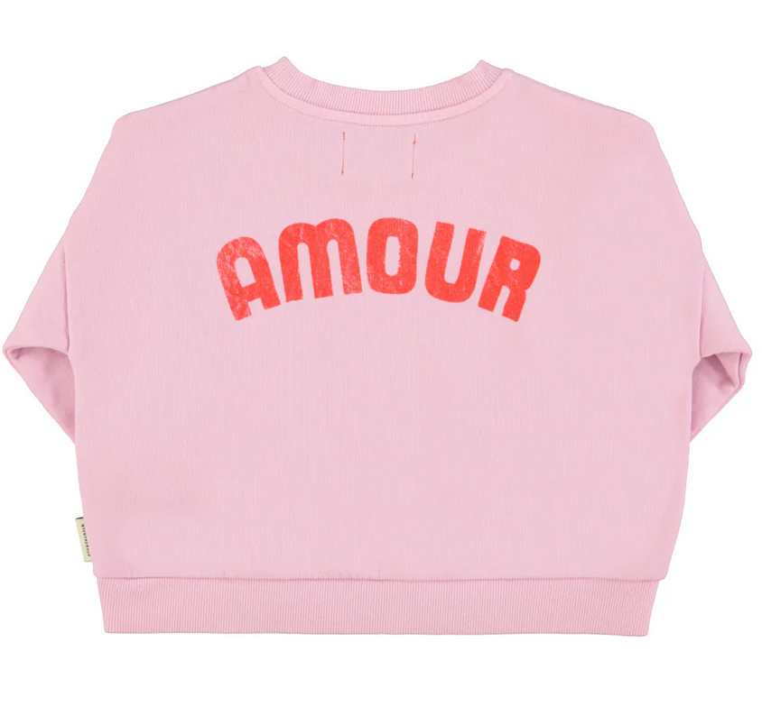 piupiuchick - sweatshirt lilac with red heart print - Lubus & moi