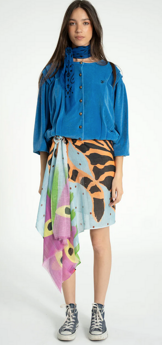 sisters department - scarf multicolor, black tiger - Lubus & moi