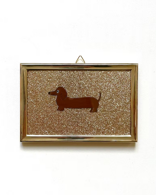 kids pics - dachshund glitter gold - Lubus & moi