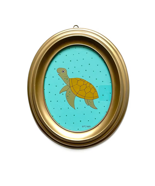 kids pics - turtle turquoise dots green - Lubus & moi