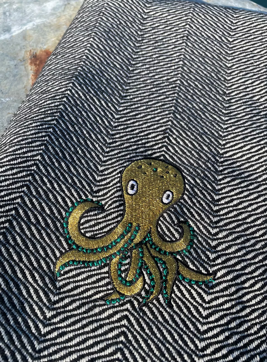 kids pics - plaid octopus black - Lubus & moi