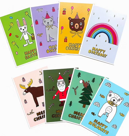 kids pics - postcard package gold - Lubus & moi