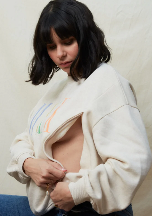 tajinebanane - mère made sweatshirt, grey - Lubus & moi