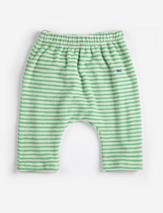 bobo choses kids - green stripes terry harempants - Lubus & moi