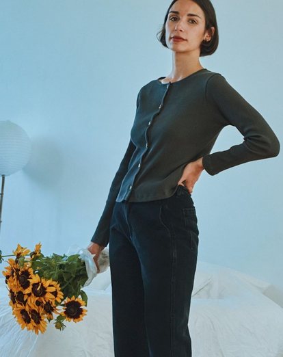 poudreorganic - cardigan helenie pirate black - Lubus & moi