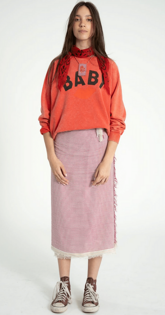 sisters department - sweatshirt, washed red, baby print - Lubus & moi