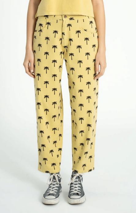 sisters department - trousers yellow, palm trees - Lubus & moi