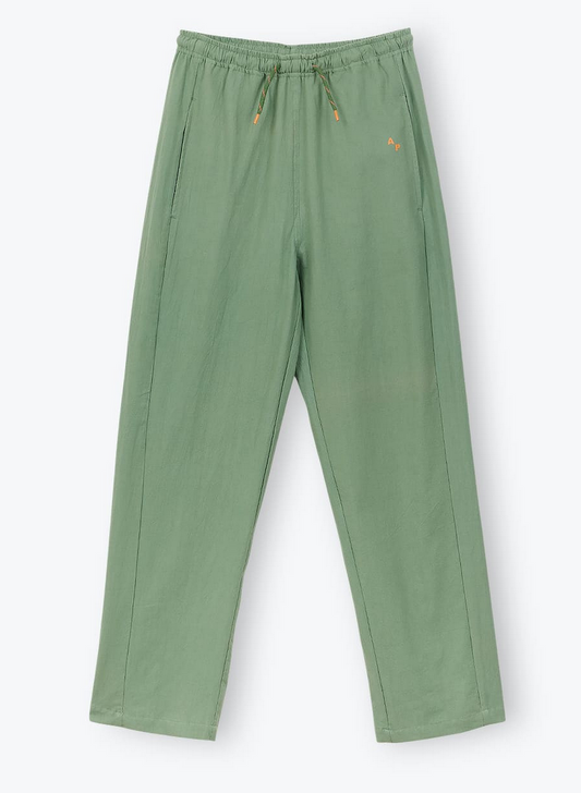 AP woman - pantalon femme coton rustique, kaki