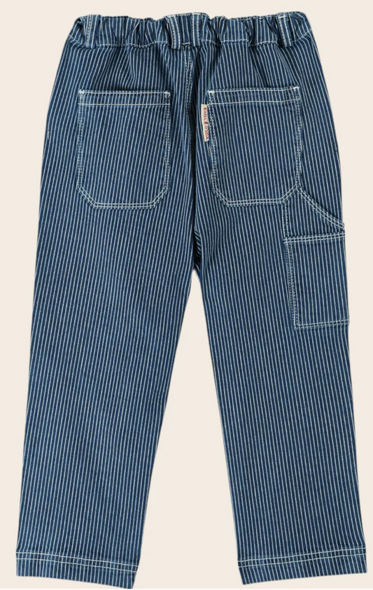 emile & ida enfants - pantalon denim raye