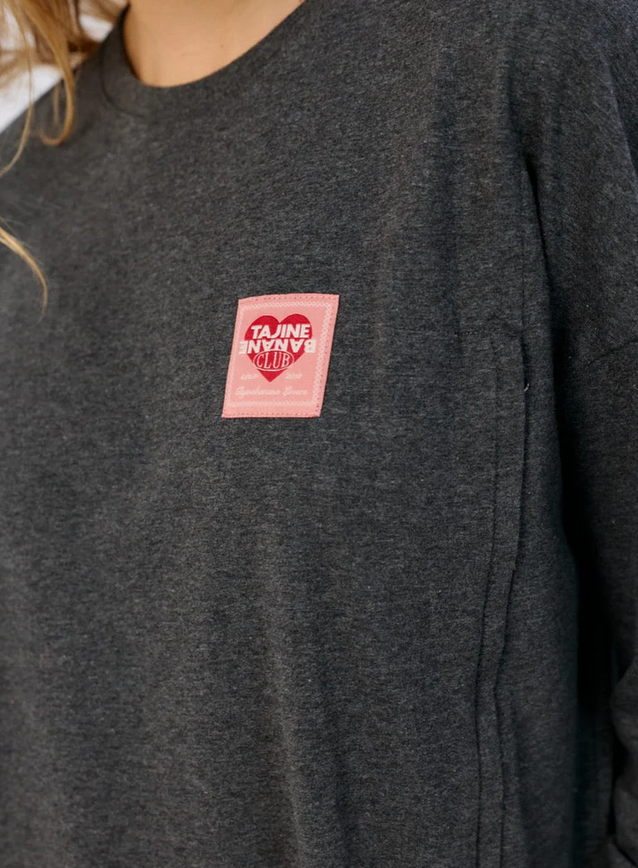 tajinebanane - lovers breastfeeding shirt, dark grey