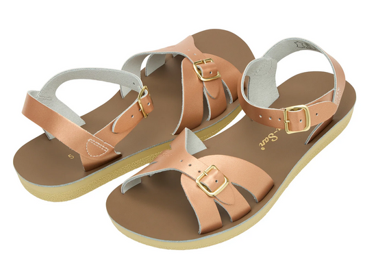 salt water sandals - adults boardwalk rose gold