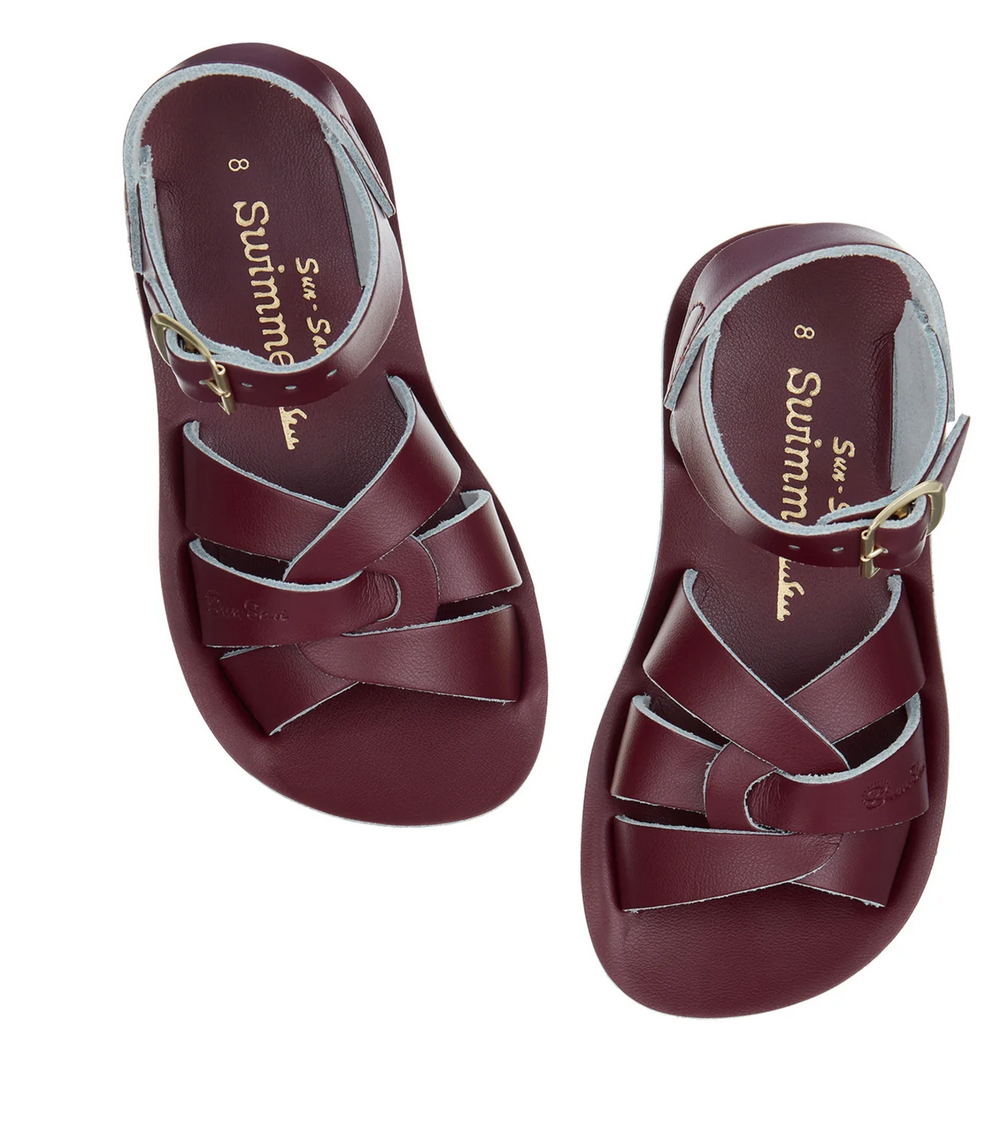 salt water sandals - kids swimmer claret