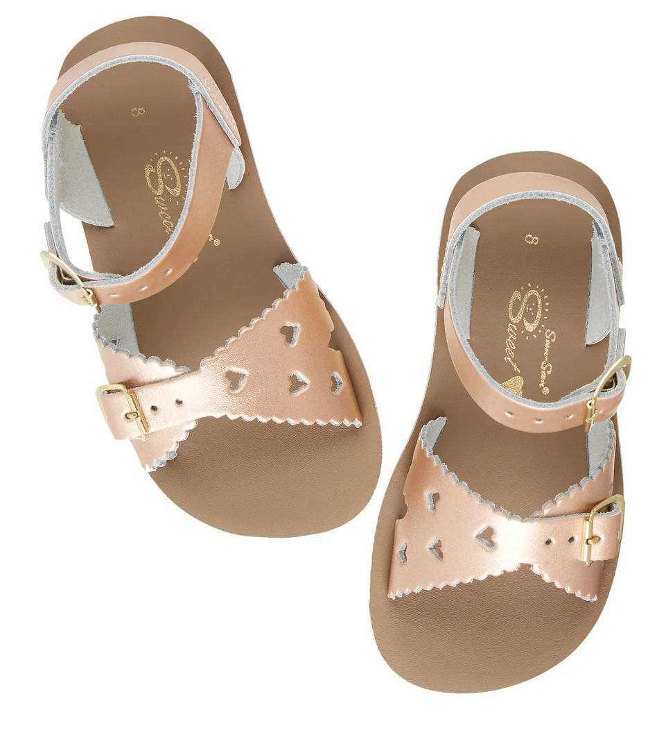 salt water sandals - kids sweetheart rose gold