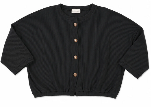 poudreorganic - cardigan zaatar cotele, black