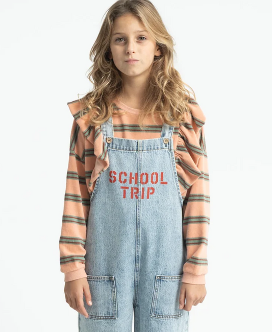 piupiuchick - terry sweatshirt, light pink, stripes