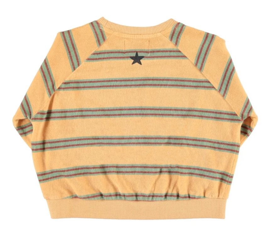 piupiuchick - terry sweatshirt, sand, stripes