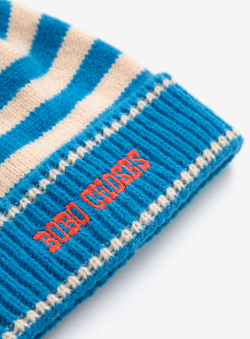 bobo choses kids - stripes knitted beanie