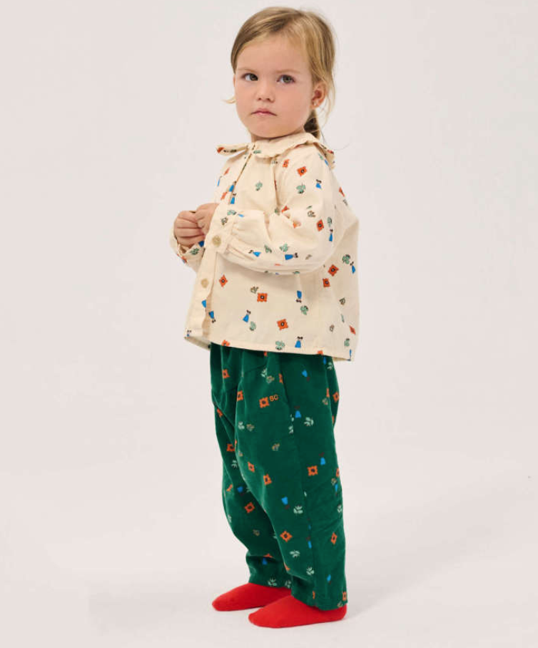bobo choses kids - blossom all over corduroy pants