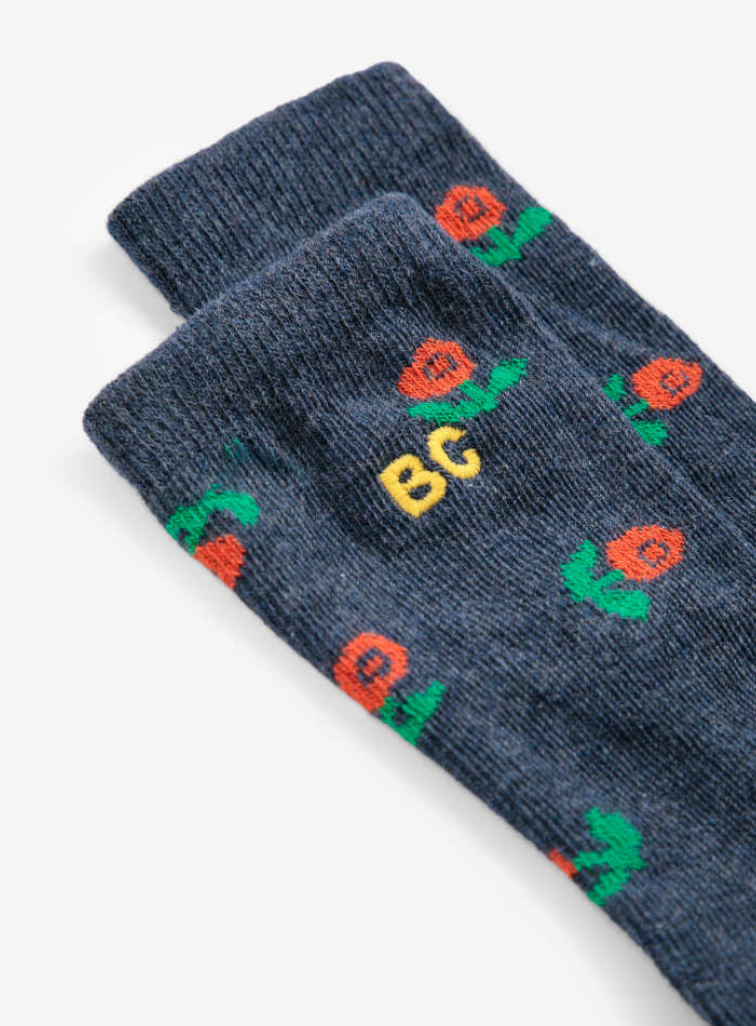 bobo choses kids - stamp bloom all over long socks