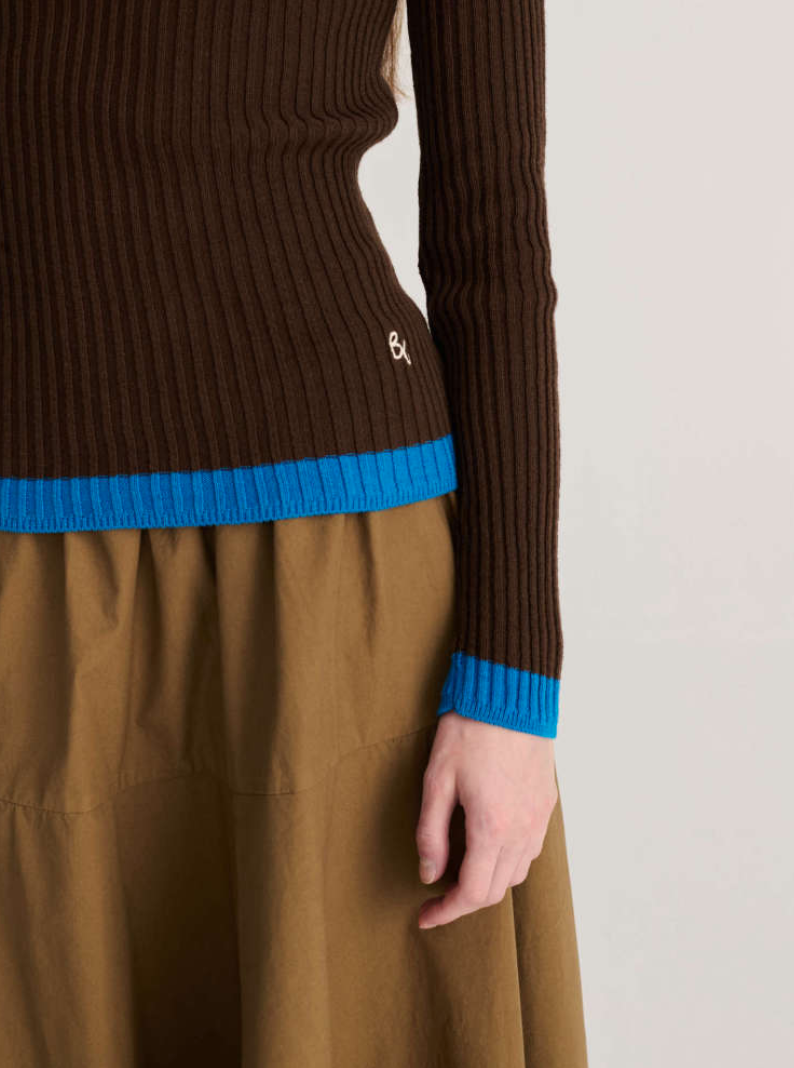bobo choses adults - color block cotton turtleneck jumper