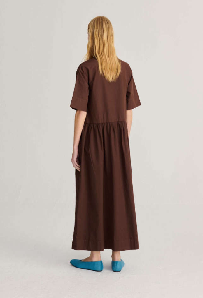 bobo choses adults - monster mug paper touch midi dress, dark brown