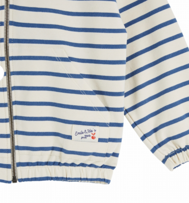 emile & ida enfants - sweat capuche, zippé