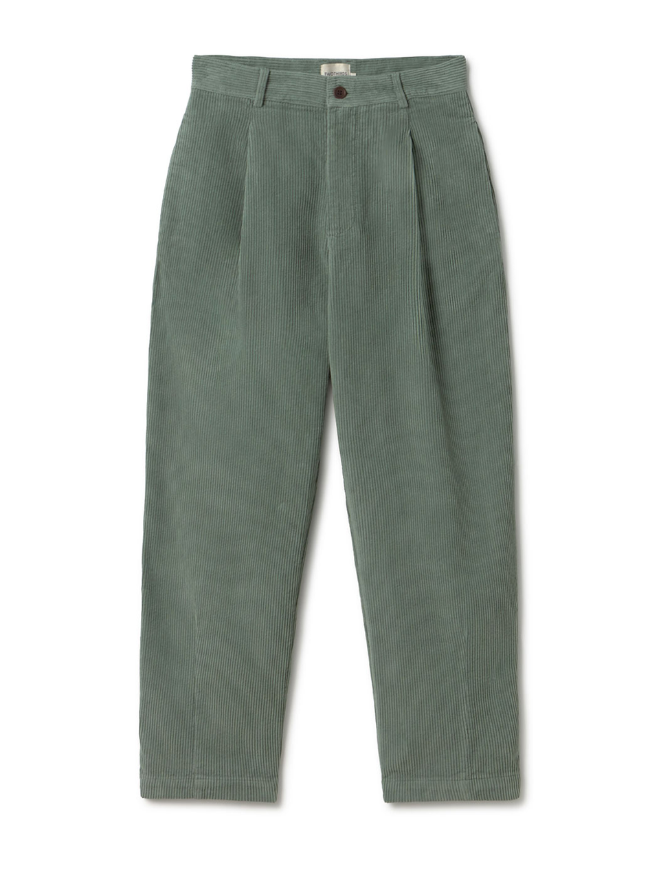 twothirds - haruku corduroy trousers, washed green