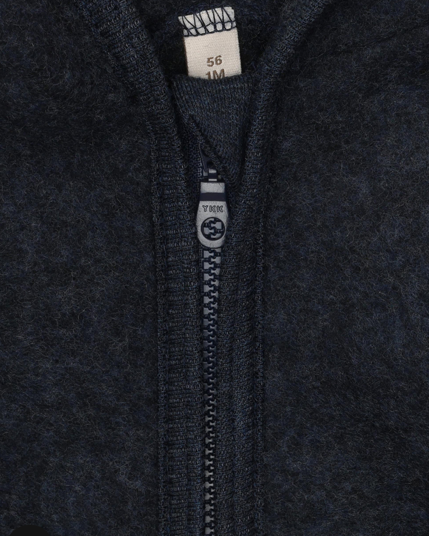 huttelihut - pram suit wool fleece, navy melange