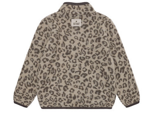huttelihut - jacket wool fleece jacquard, camel melange (116-140)