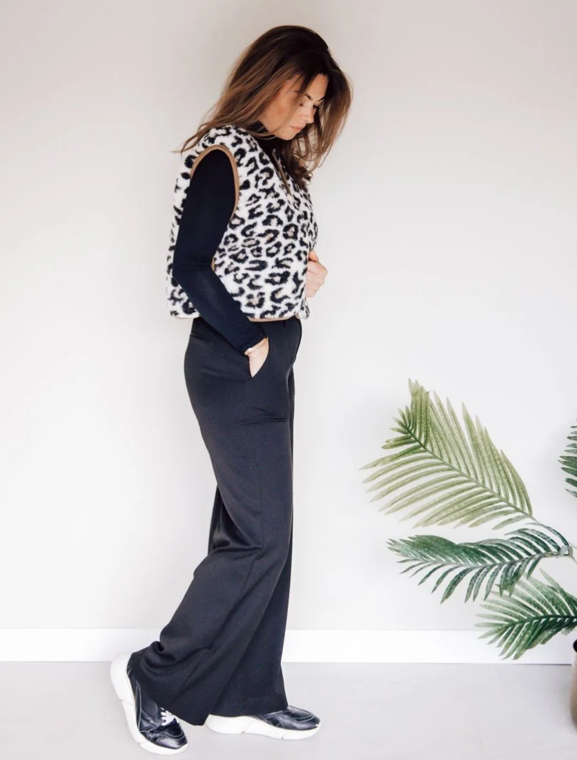 alwero - gilet camino, leopard, light