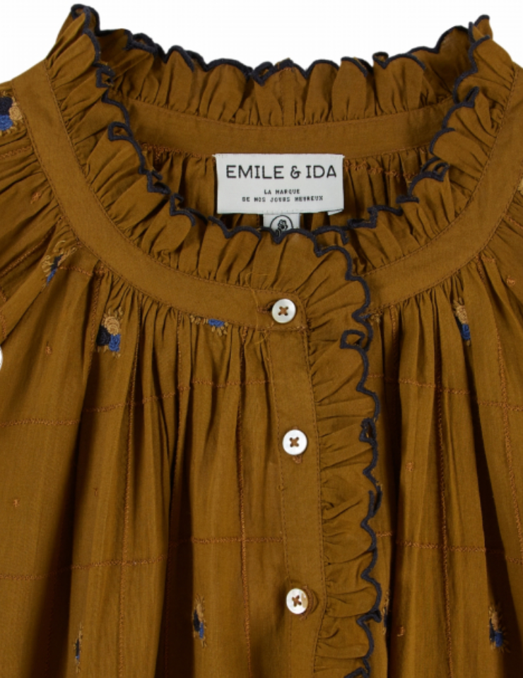 emile & ida femmes - blouse elyana, artichaud