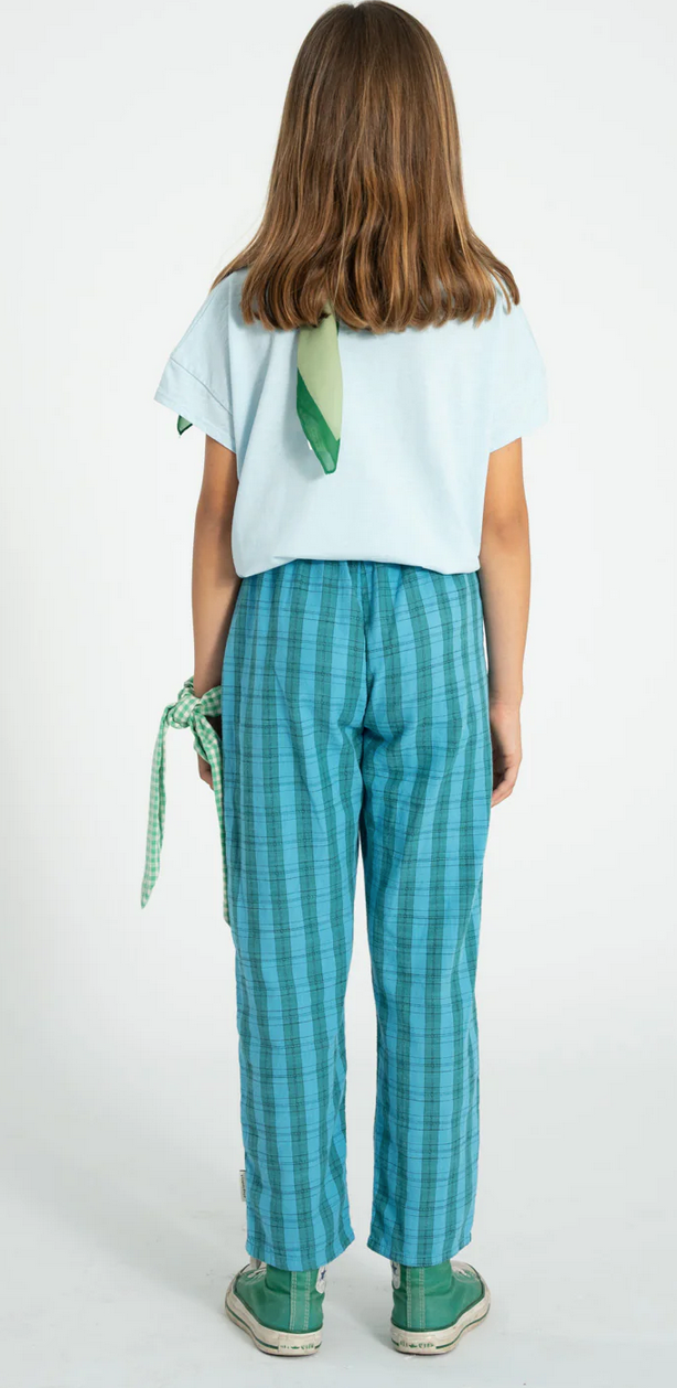 piupiuchick - unisex trousers, blue & green checkered - Lubus & moi