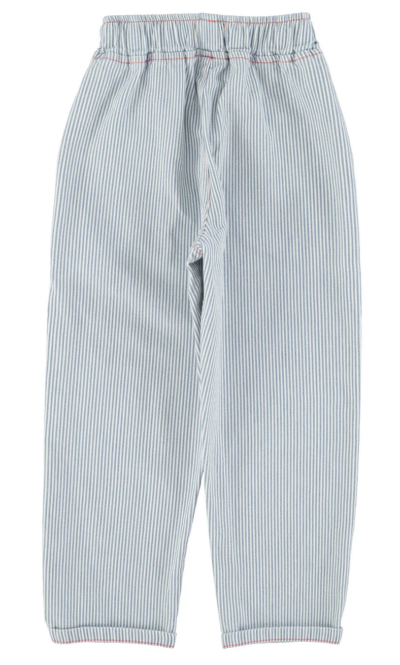 piupiuchick - unisex trousers, ecru with indigo stripes - Lubus & moi