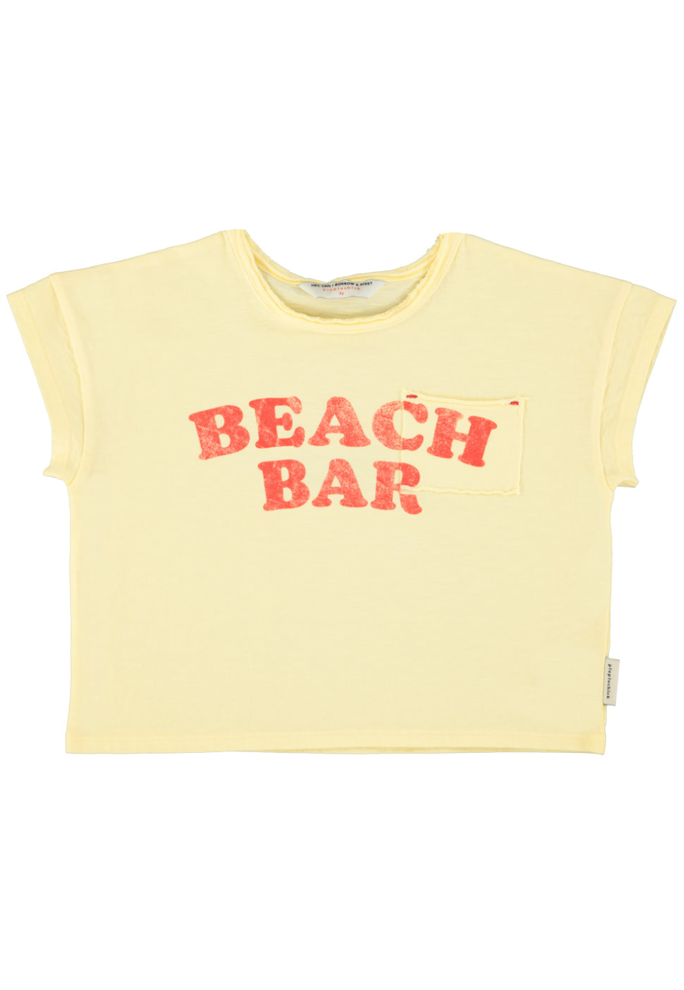 piupiuchick - t shirt light yellow with beach bar print - Lubus & moi
