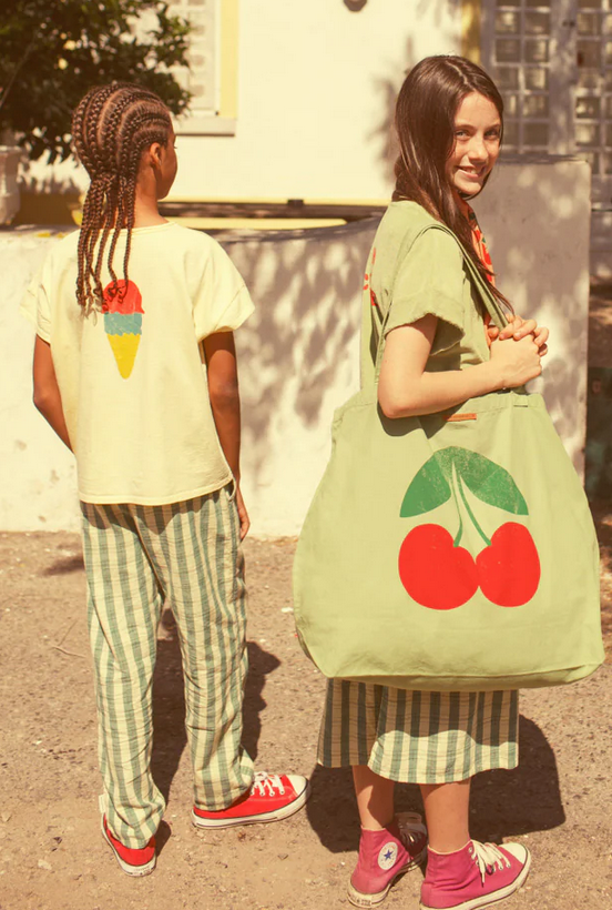 piupiuchick - t shirt light yellow with beach bar print - Lubus & moi