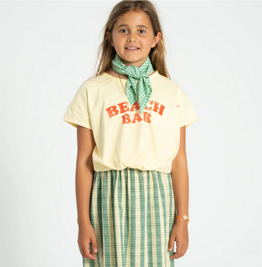 piupiuchick - t shirt light yellow with beach bar print - Lubus & moi