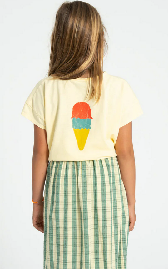 piupiuchick - t shirt light yellow with beach bar print - Lubus & moi