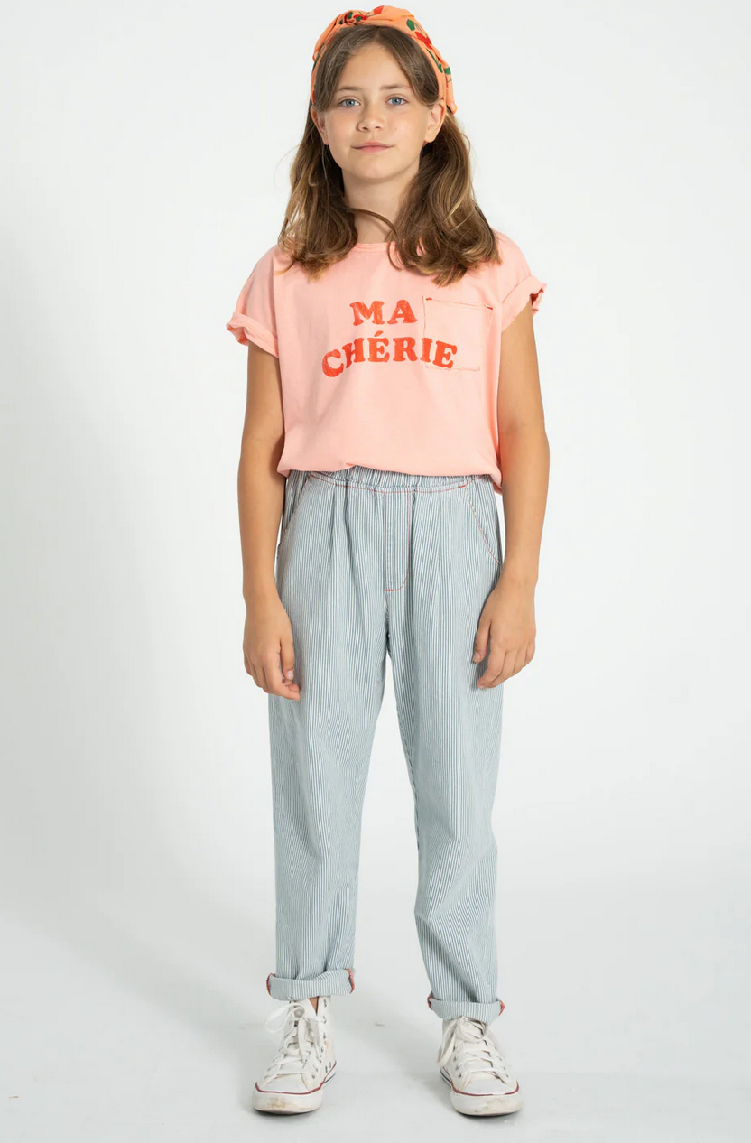 piupiuchick - t shirt light pink with ma chérie print - Lubus & moi