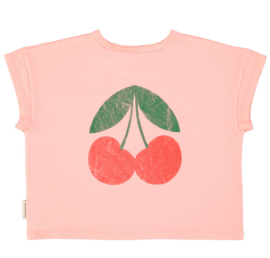 piupiuchick - t shirt light pink with ma chérie print - Lubus & moi