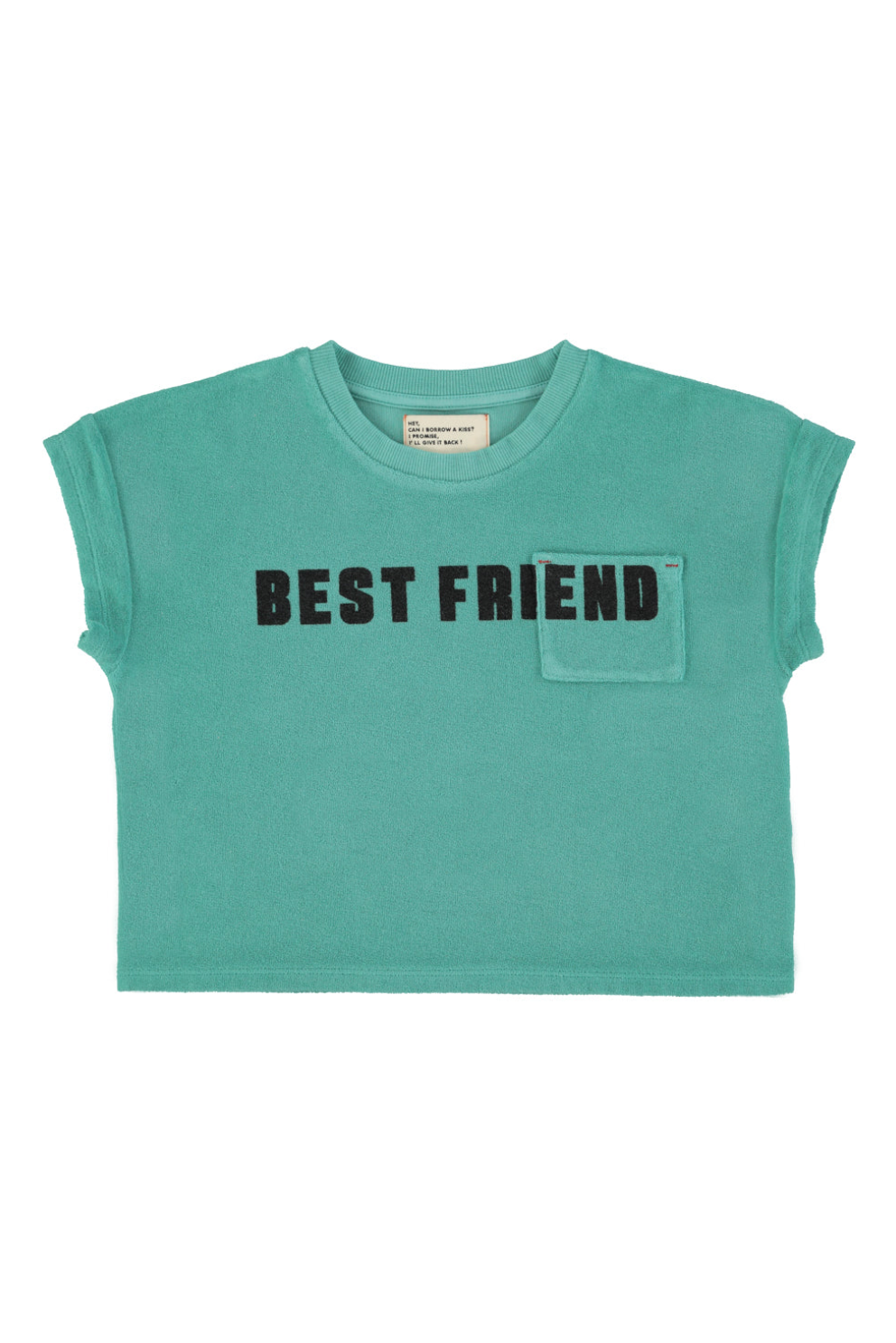 piupiuchick - t shirt turquoise with best friend print - Lubus & moi