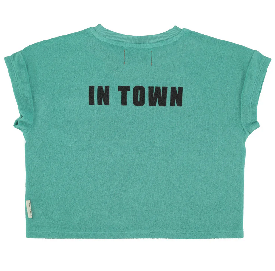 piupiuchick - t shirt turquoise with best friend print - Lubus & moi