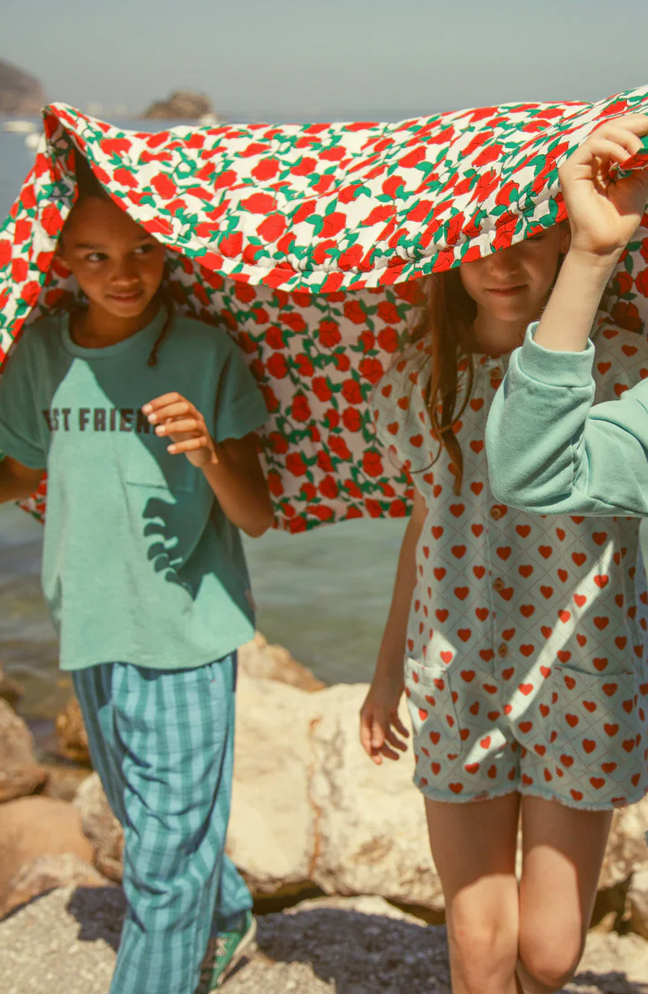 piupiuchick - t shirt turquoise with best friend print - Lubus & moi