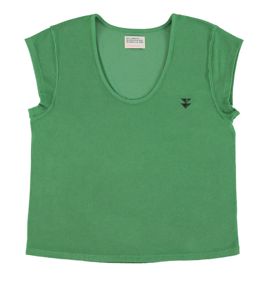 sisters department - short sleeve t shirt, green, tango - Lubus & moi
