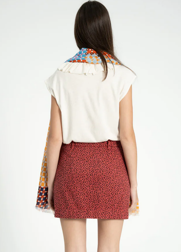 sisters department - sleeveless t shirt, ecru, red lip print - Lubus & moi