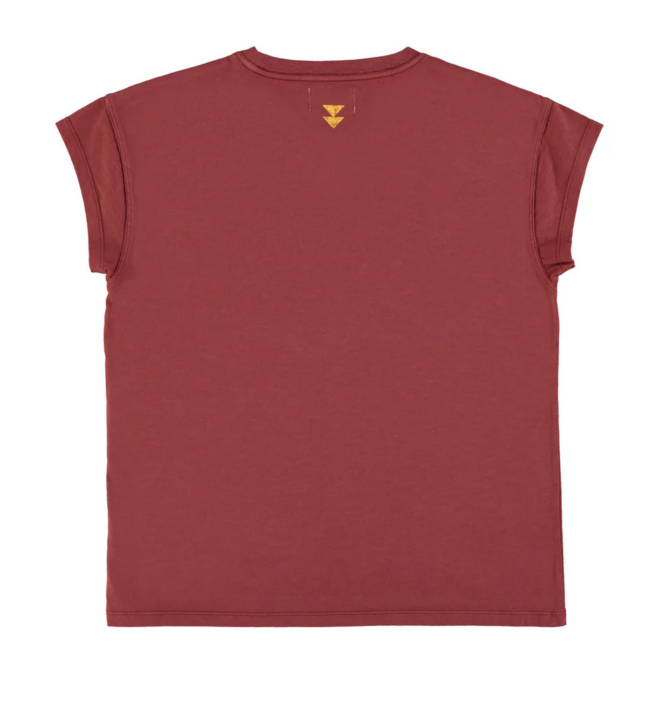 sisters department - short sleeve t shirt, bordeaux, leopard print - Lubus & moi