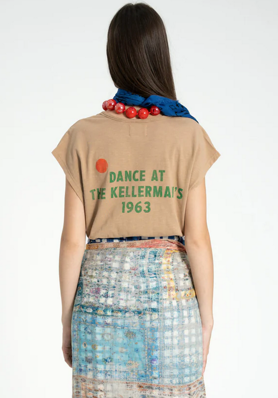 sisters department - sleeveless t shirt, brown, dance at the kellermans - Lubus & moi