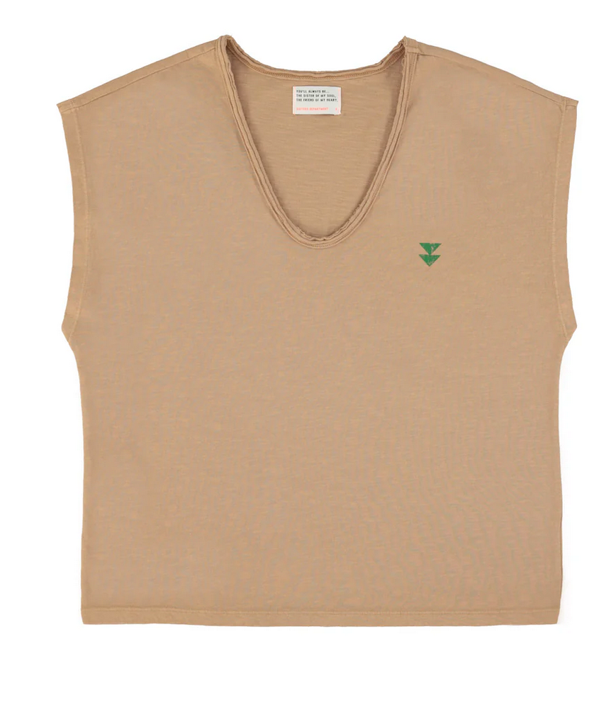 sisters department - sleeveless t shirt, brown, dance at the kellermans - Lubus & moi